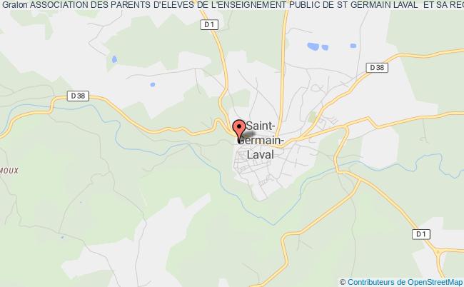 plan association Association Des Parents D'eleves De L'enseignement Public De St Germain Laval  Et Sa Region Saint-Germain-Laval