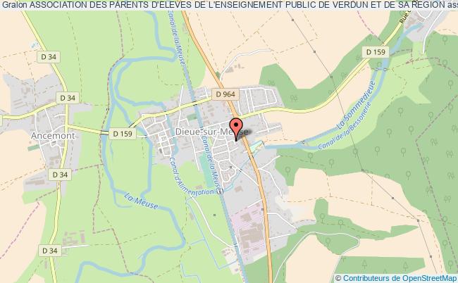 plan association Association Des Parents D'eleves De L'enseignement Public De Verdun Et De Sa Region Dieue-sur-Meuse