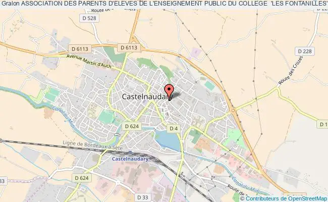 plan association Association Des Parents D'eleves De L'enseignement Public Du College  'les Fontanilles' Castelnaudary