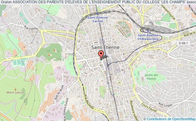 plan association Association Des Parents D'ÉlÈves De L'enseignement Public Du CollÈge 'les Champs' Saint-Étienne