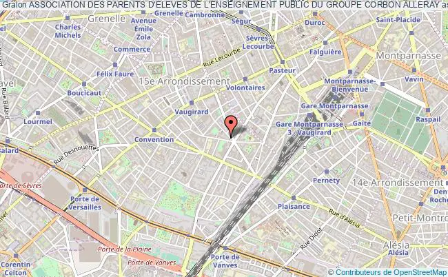 plan association Association Des Parents D'eleves De L'enseignement Public Du Groupe Corbon Alleray Paris