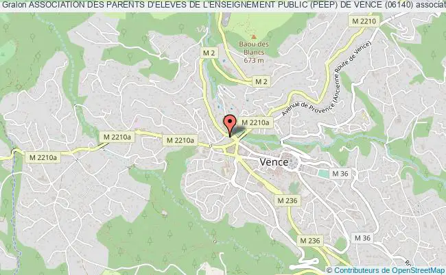 ASSOCIATION DES PARENTS D'ELEVES DE L'ENSEIGNEMENT PUBLIC (PEEP) DE VENCE (06140)