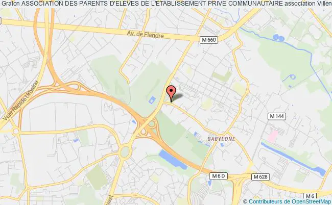 plan association Association Des Parents D'eleves De L'etablissement Prive Communautaire Villeneuve-d'Ascq