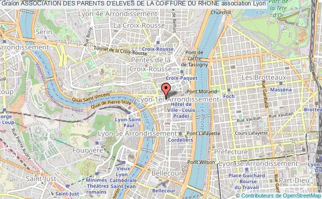 plan association Association Des Parents D'eleves De La Coiffure Du Rhone Lyon 1er Arrondissement