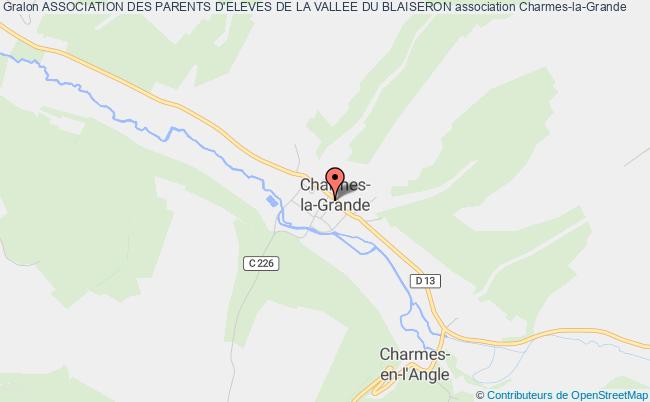 plan association Association Des Parents D'eleves De La Vallee Du Blaiseron Charmes-la-Grande
