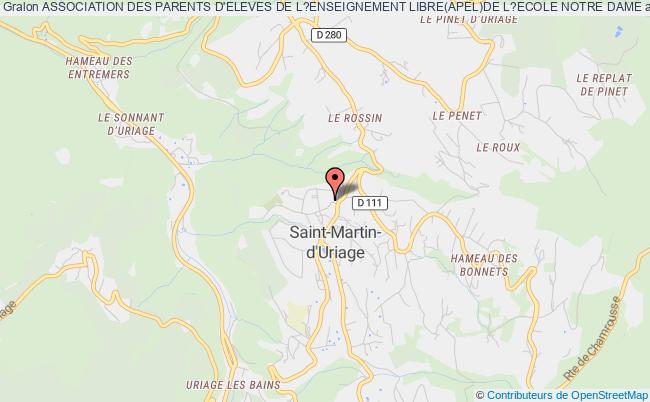 plan association Association Des Parents D'eleves De L?enseignement Libre(apel)de L?ecole Notre Dame Saint-Martin-d'Uriage