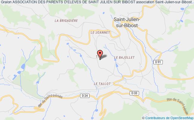 plan association Association Des Parents D'eleves De Saint Julien Sur Bibost Saint-Julien-sur-Bibost