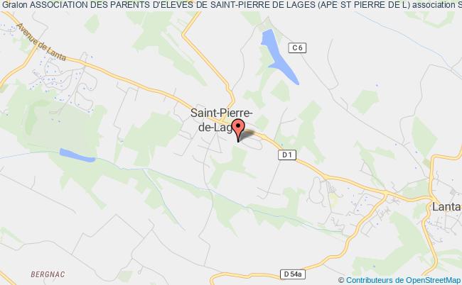 plan association Association Des Parents D'eleves De Saint-pierre De Lages (ape St Pierre De L) Saint-Pierre-de-Lages