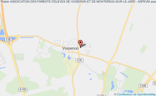 plan association Association Des Parents D'eleves De Voisenon Et De Montereau-sur-le-jard - Adpevm Voisenon
