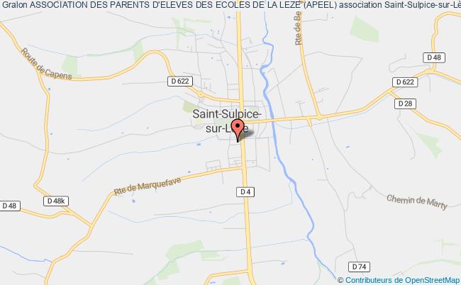 plan association Association Des Parents D'eleves Des Ecoles De La Leze (apeel) Saint-Sulpice-sur-Lèze