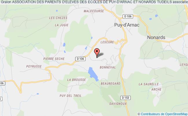 plan association Association Des Parents D'eleves Des Ecoles De Puy-d'arnac Et Nonards Tudeils Puy-d'Arnac