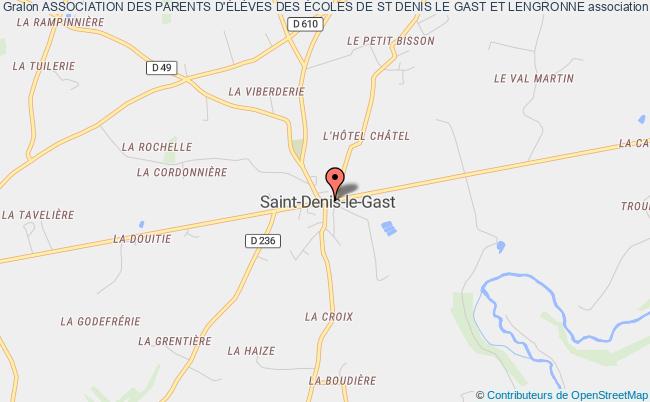 plan association Association Des Parents D'ÉlÈves Des Écoles De St Denis Le Gast Et Lengronne Saint-Denis-le-Gast