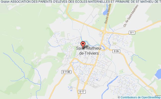 plan association Association Des Parents D'ÉlÈves Des Écoles Maternelles Et Primaire De St Mathieu De Treviers Saint-Mathieu-de-Tréviers