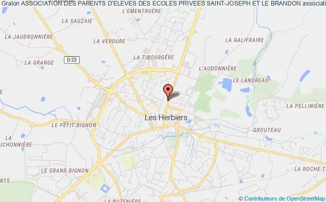 plan association Association Des Parents D'eleves Des Ecoles Privees Saint-joseph Et Le Brandon Les   Herbiers