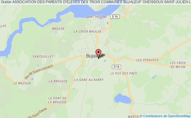 plan association Association Des Parents D'ÉlÈves Des Trois Communes Bujaleuf Cheissoux Saint-julien-le Petit Bujaleuf