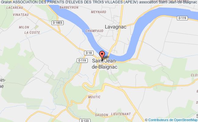 plan association Association Des Parents D'eleves Des Trois Villages (ape3v) Saint-Jean-de-Blaignac