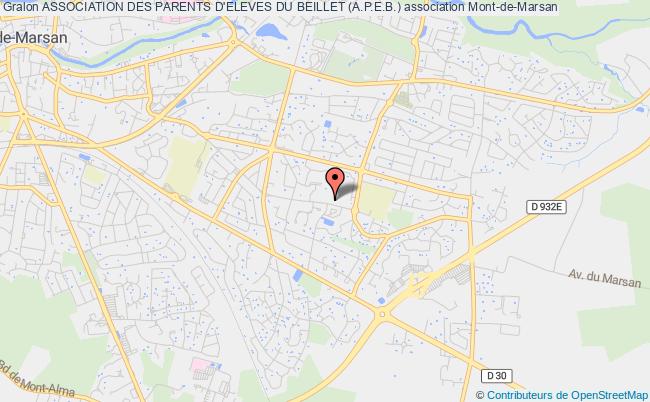 plan association Association Des Parents D'eleves Du Beillet (a.p.e.b.) Mont-de-Marsan
