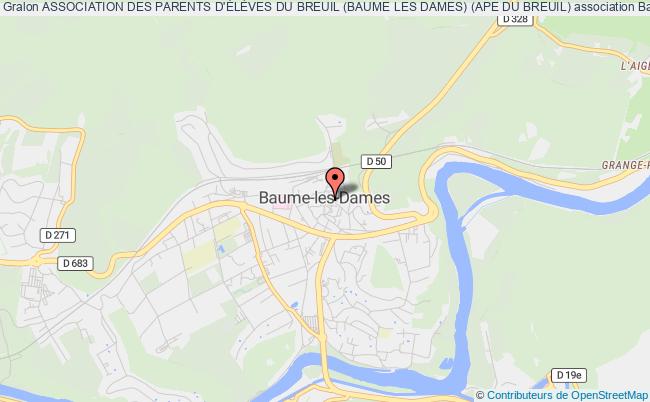 plan association Association Des Parents D'ÉlÈves Du Breuil (baume Les Dames) (ape Du Breuil) Baume-les-Dames