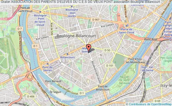 plan association Association Des Parents D'eleves Du C.e.s Du Vieux Pont Boulogne-Billancourt