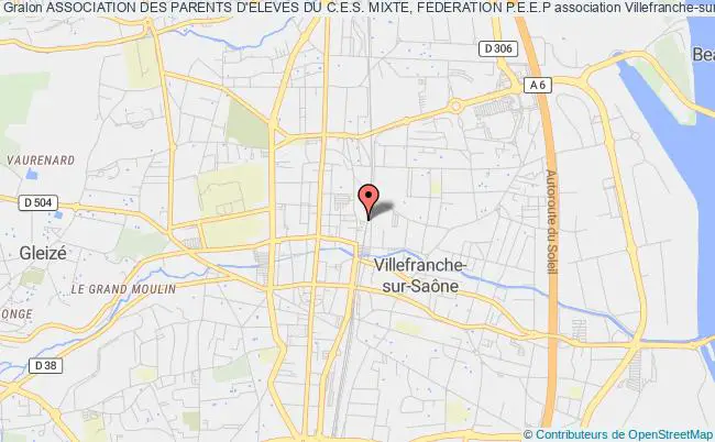 plan association Association Des Parents D'eleves Du C.e.s. Mixte, Federation P.e.e.p Villefranche-sur-Saône