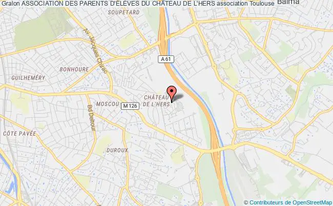plan association Association Des Parents D'ÉlÈves Du ChÂteau De L'hers Toulouse