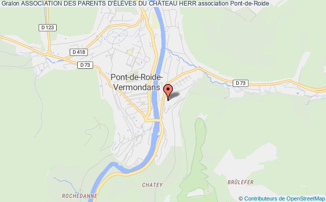 plan association Association Des Parents D'ÉlÈves Du ChÂteau Herr Pont-de-Roide-Vermondans