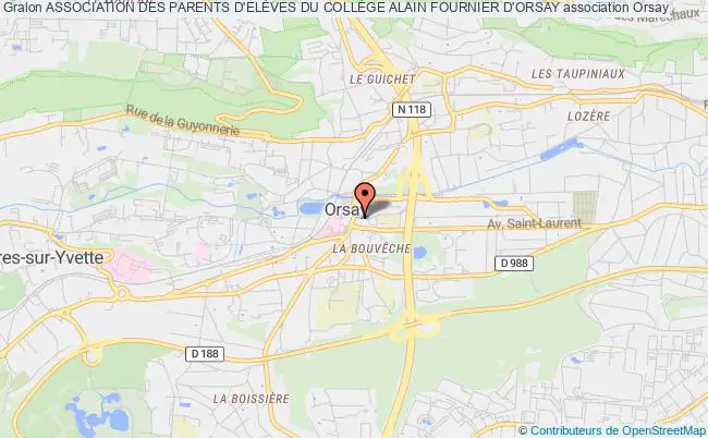 plan association Association Des Parents D'elÈves Du CollÈge Alain Fournier D'orsay Orsay