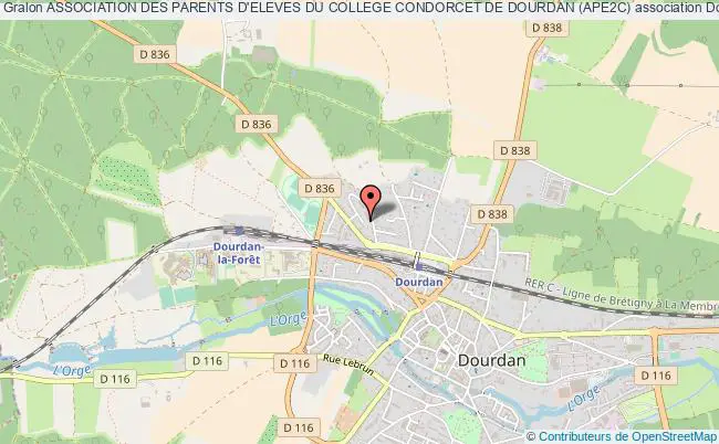 plan association Association Des Parents D'eleves Du College Condorcet De Dourdan (ape2c) Dourdan