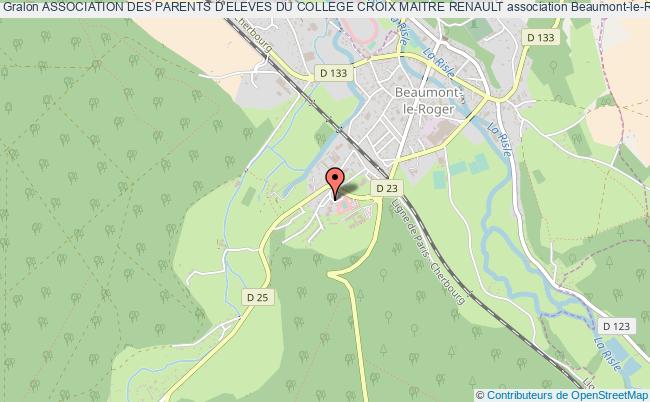 plan association Association Des Parents D'eleves Du College Croix Maitre Renault Beaumont-le-Roger