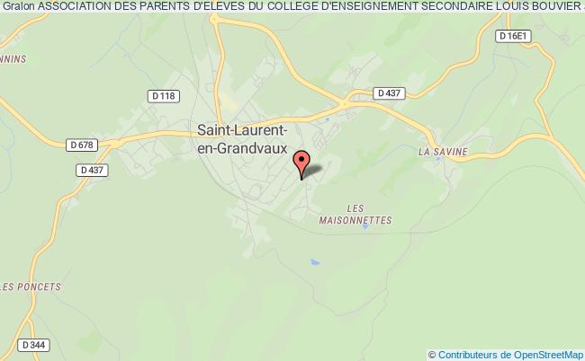 plan association Association Des Parents D'eleves Du College D'enseignement Secondaire Louis Bouvier Saint-Laurent-en-Grandvaux