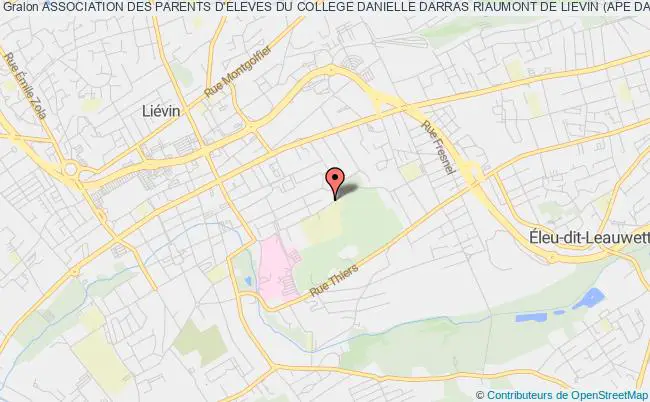 plan association Association Des Parents D'eleves Du College Danielle Darras Riaumont De Lievin (ape Darras Riaumont) Liévin