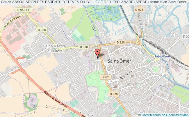 plan association Association Des Parents D'ÉlÈves Du CollÈge De L'esplanade (apece) Saint-Omer