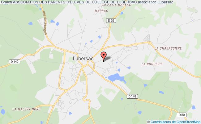 plan association Association Des Parents D'eleves Du College De Lubersac Lubersac