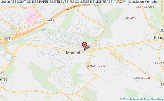plan association Association Des Parents D'eleves Du College De Montrabe (a.p.c.m.) Montrabé