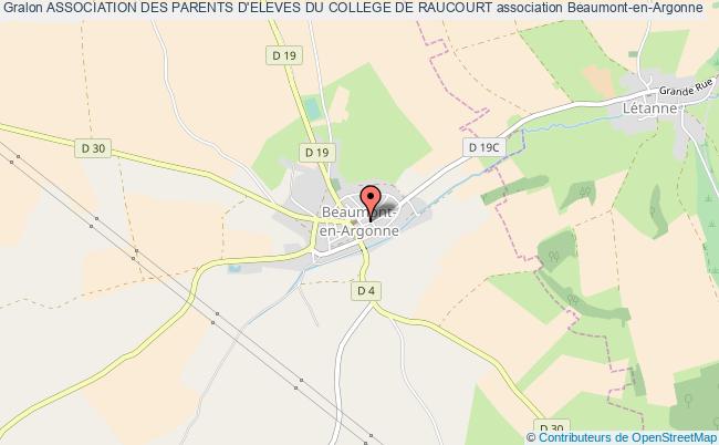 plan association Association Des Parents D'eleves Du College De Raucourt Beaumont-en-Argonne