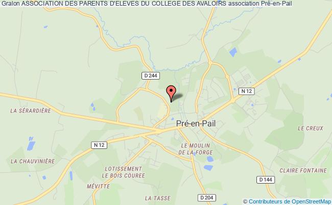 plan association Association Des Parents D'eleves Du College Des Avaloirs Pré-en-Pail-Saint-Samson