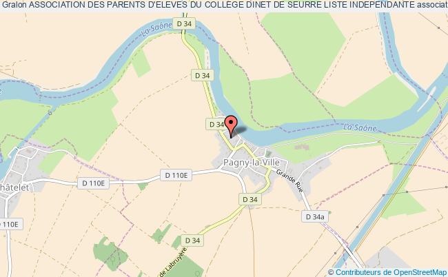 plan association Association Des Parents D'eleves Du College Dinet De Seurre Liste Independante Pagny-la-Ville