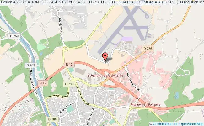 plan association Association Des Parents D'eleves Du College Du Chateau De Morlaix (f.c.p.e.) Morlaix