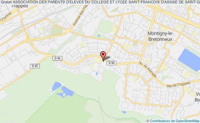 plan association Association Des Parents D'eleves Du College Et Lycee Saint-francois D'assise De Saint-quentin En Yvelines Montigny-le-Bretonneux