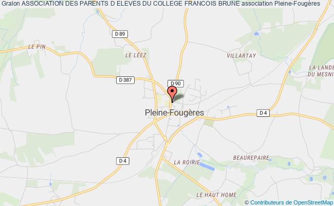 plan association Association Des Parents D Eleves Du College Francois Brune Pleine-Fougères