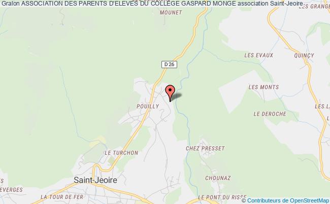 plan association Association Des Parents D'eleves Du College Gaspard Monge Saint-Jeoire