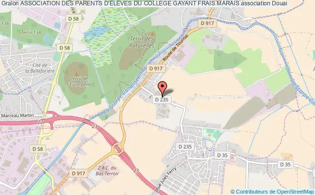 plan association Association Des Parents D'eleves Du College Gayant Frais Marais Douai
