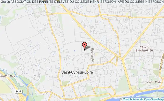 plan association Association Des Parents D'eleves Du College Henri Bergson (ape Du College H Bergson) Saint-Cyr-sur-Loire