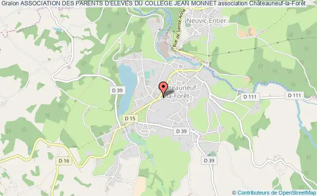 plan association Association Des Parents D'eleves Du College Jean Monnet Châteauneuf-la-Forêt