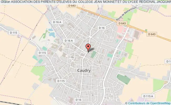 plan association Association Des Parents D'eleves Du College Jean Monnet Et Du Lycee Regional Jacquard De Caudry Caudry