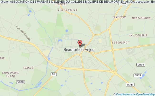 plan association Association Des Parents D'eleves Du College Moliere De Beaufort-en-anjou Beaufort-en-Anjou