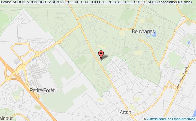 plan association Association Des Parents D'eleves Du College Pierre Gilles De Gennes Raismes