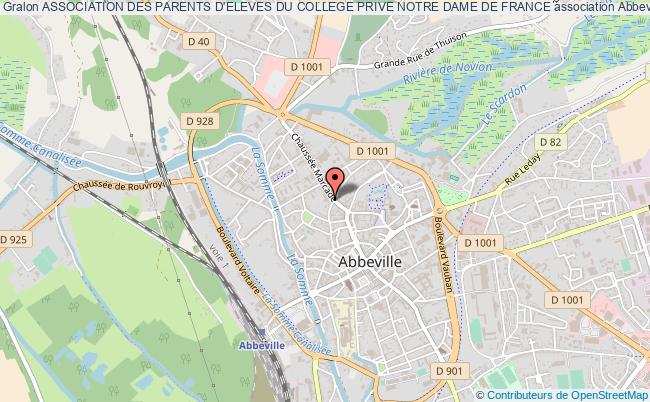 plan association Association Des Parents D'eleves Du College Prive Notre Dame De France Abbeville