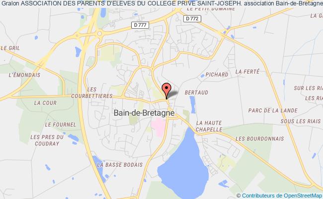 plan association Association Des Parents D'eleves Du College Prive Saint-joseph. Bain-de-Bretagne