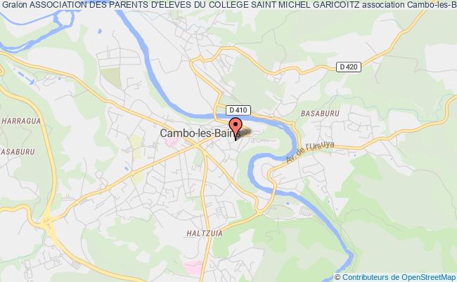plan association Association Des Parents D'eleves Du College Saint Michel Garicoitz Cambo-les-Bains